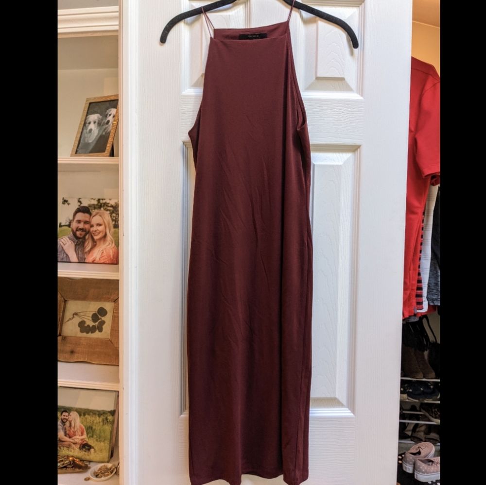 Midi Burgendy Tank Dress. Forever 21